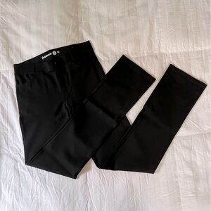 Betabrand Dress Pant Yoga Pant, Four Pocket, Straight Leg, Black M Tall
